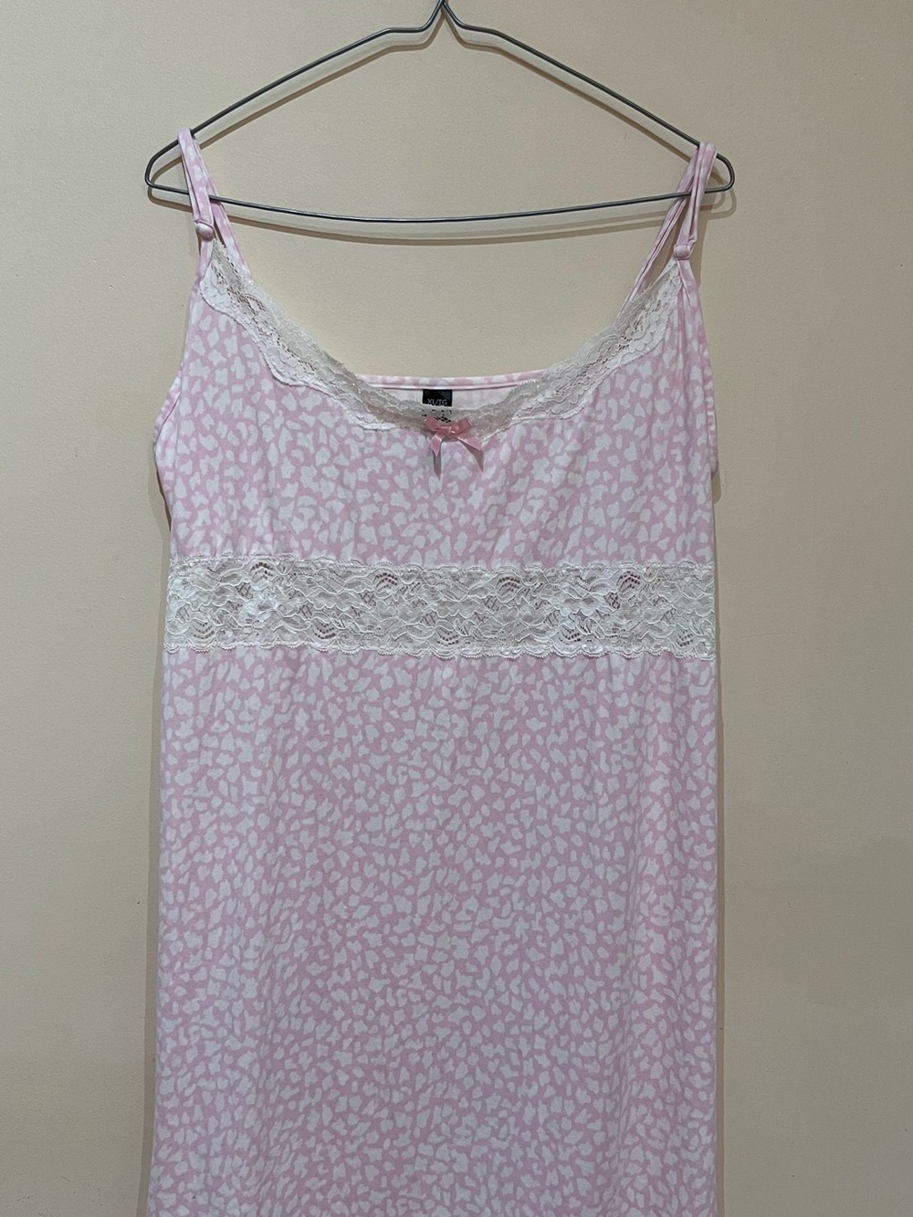 George Pink Lace-Trim Chemise Slip